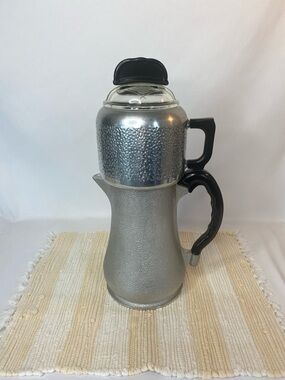 VTG GUARDIAN SERVICE 8c COFFEE PERCOLATOR POT STOVETOP DRIP GLASS 40's ALUMINUM